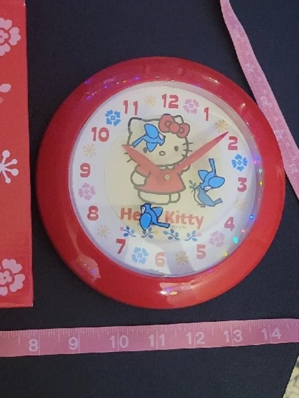 Hello Kitty Pink and White Wall Clock Box - Hello Kitty